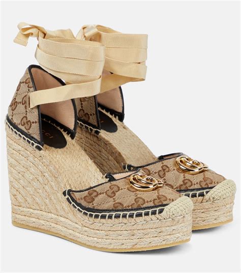 fake gucci wedges|gucci canvas espadrilles.